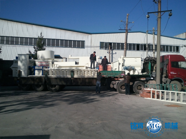 西安干粉砂漿生產線發貨現場